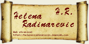 Helena Radinarević vizit kartica